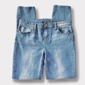 Gap Mid Rise Skinny Distressed Light Wash Jean